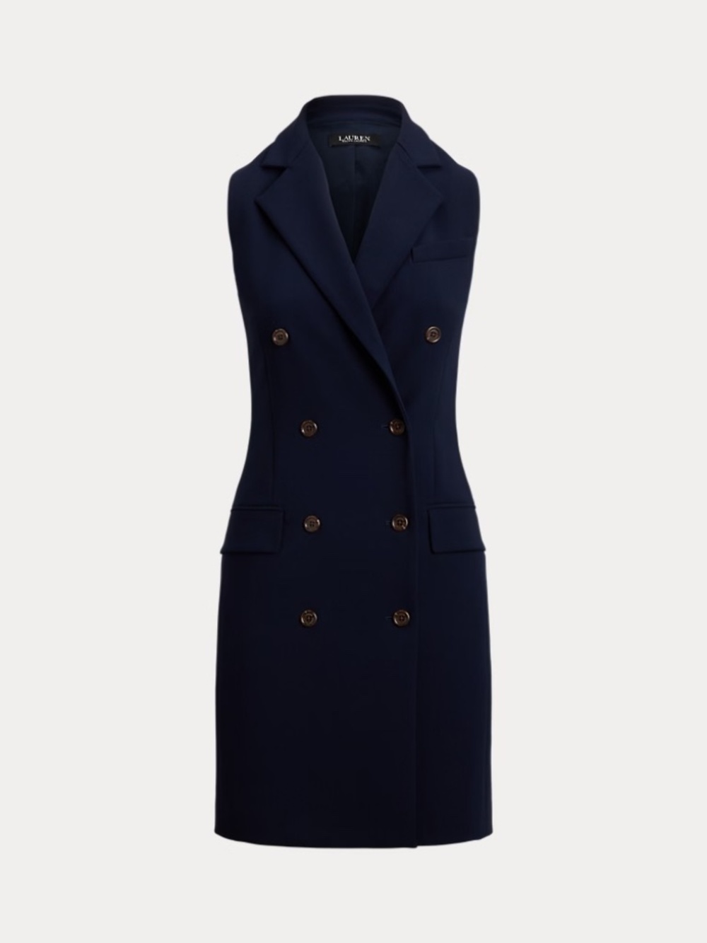 Ralph Lauren double breasted vest dress navy